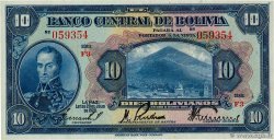 10 Bolivianos BOLIVIEN  1928 P.121a VZ+