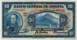 10 Bolivianos BOLIVIA  1928 P.121a AU