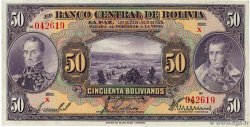 50 Bolivianos BOLIVIA  1928 P.124a MBC+