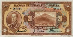 20 Bolivianos BOLIVIEN  1928 P.122a