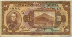 20 Bolivianos BOLIVIEN  1928 P.122a