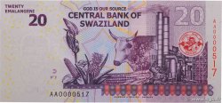 20 Emalangeni SWAZILAND  2010 P.37a NEUF