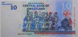 10 Emalangeni SWAZILAND  2010 P.36a NEUF