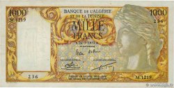 1000 Francs ALGERIEN  1953 P.107b fVZ