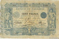 100 Francs ALGÉRIE  1919 P.074 B+