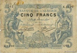 5 Francs ALGERIA  1917 P.071b