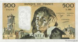 500 Francs PASCAL FRANKREICH  1988 F.71.39