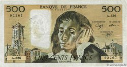 500 Francs PASCAL FRANKREICH  1990 F.71.45