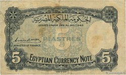 5 Piastres EGIPTO  1940 P.164b BC+