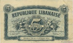 5 Piastres LIBANON  1942 P.034 SS