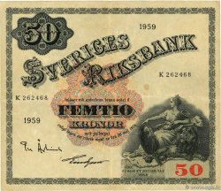 50 Kronor SUÈDE  1959 P.47a BC+