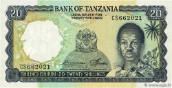 20 Shillings TANZANIA  1966 P.03e UNC-