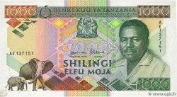 1000 Shillings TANSANIA  1990 P.22 fST+