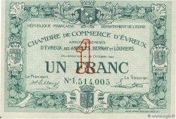 1 Franc FRANCE regionalism and various Évreux 1920 JP.057.19 AU