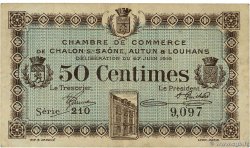 50 Centimes FRANCE regionalismo y varios Châlon-Sur-Saône, Autun et Louhans 1916 JP.042.01 MBC+