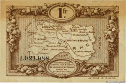 1 Franc FRANCE regionalism and various Chalons, Reims, Épernay 1922 JP.043.02 XF