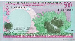 500 Francs RUANDA  1998 P.26b FDC