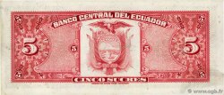 5 Sucres ECUADOR  1975 P.108a XF+