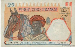 25 Francs FRENCH EQUATORIAL AFRICA Brazzaville 1941 P.07a UNC-