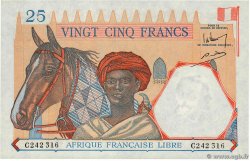25 Francs type 1941 AFRIQUE ÉQUATORIALE FRANÇAISE Brazzaville 1943 A.115b NEUF