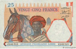 25 Francs AFRIQUE ÉQUATORIALE FRANÇAISE Brazzaville 1941 P.07a UNC-