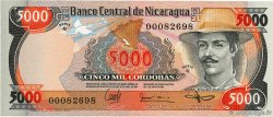 5000 Cordobas NICARAGUA  1987 P.146 FDC