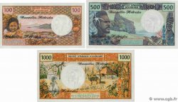 100 à 1000 Francs Lot NEW HEBRIDES  1970 P.18d, P19b et P.20c UNC-