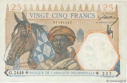 25 Francs FRENCH WEST AFRICA (1895-1958)  1942 P.27 XF-