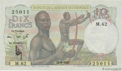 10 Francs FRENCH WEST AFRICA  1949 P.37 XF