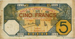 5 Francs DAKAR AFRIQUE OCCIDENTALE FRANÇAISE (1895-1958) Dakar 1932 P.05Be TB