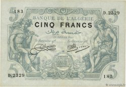 5 Francs ARGELIA  1921 P.071b EBC