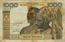 1000 Francs ÉTATS DE L&nbsp;AFRIQUE DE L&nbsp;OUEST  1965 P.203Bl