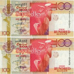 100 Rupees Consécutifs SEYCHELLES  1998 P.39 FDC