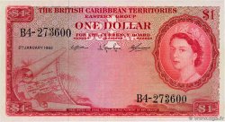 1 Dollar EAST CARIBBEAN STATES  1962 P.07c AU