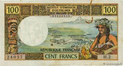 100 Francs TAHITI  1973 P.24b VF