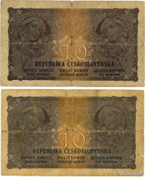 10 Korun Lot TCHÉCOSLOVAQUIE  1919 P.008a B