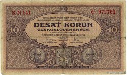 10 Korun TSCHECHOSLOWAKEI  1927 P.020a SGE