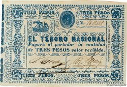 3 Pesos PARAGUAY  1865 P.023 BB