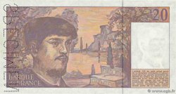 20 Francs DEBUSSY à fil de sécurité Spécimen FRANCE  1990 F.66bis.01Sp1 UNC-