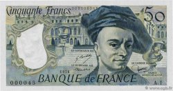 50 Francs QUENTIN DE LA TOUR Petit numéro FRANCE  1976 F.67.01A1 UNC-