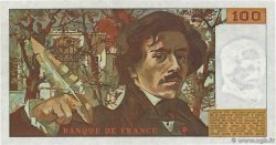 100 Francs DELACROIX Petit numéro FRANKREICH  1978 F.68.01A1 fST+