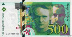 500 Francs PIERRE ET MARIE CURIE Petit numéro FRANCE  1994 F.76.01A