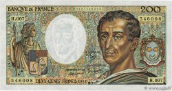 200 Francs MONTESQUIEU FRANKREICH  1981 F.70.01 VZ