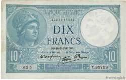 10 Francs MINERVE modifié FRANCE  1941 F.07.28