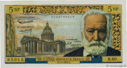 5 Nouveaux Francs VICTOR HUGO FRANCIA  1961 F.56.08 EBC+