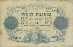 20 Francs type 1871 - Bleu FRANCIA  1873 F.A46.04 RC+