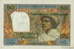 50 Francs - 10 Ariary MADAGASCAR  1969 P.061