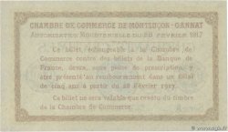 50 Centimes Non émis FRANCE régionalisme et divers Montluçon, Gannat 1917 JP.084.29var NEUF