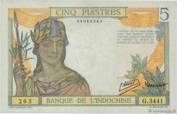 5 Piastres INDOCHINE FRANÇAISE  1946 P.055c pr.SUP