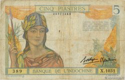 5 Piastres FRANZÖSISCHE-INDOCHINA  1936 P.055b